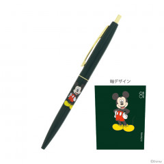 Japan Disney Gold Clip Ball Pen - Mickey Dark Green