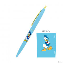 Japan Disney Gold Clip Ball Pen - Donald Ice Blue