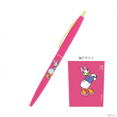 Japan Disney Gold Clip Ball Pen - Daisy Cherry Pink