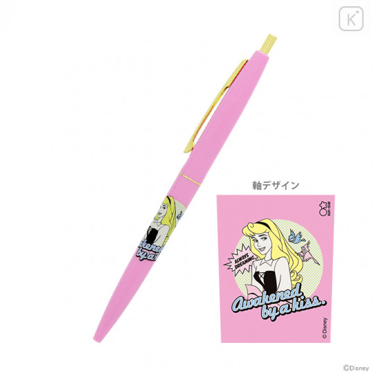 Japan Disney Gold Clip Ball Pen - Aurora - 1