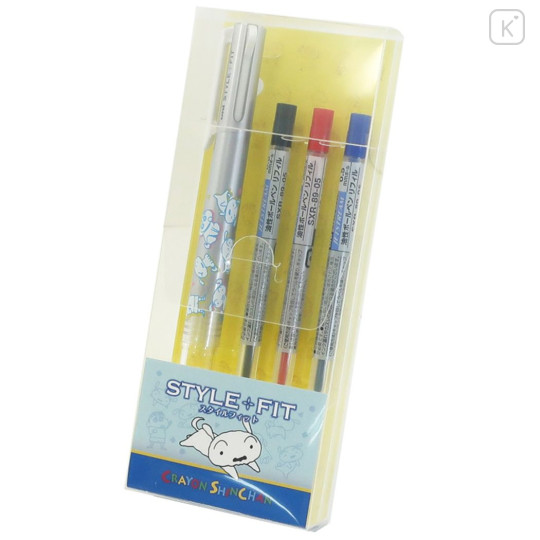 Japan Crayon Shin-chan Style Fit 3 Color Multi Ballpoint Pen - Shin-chan & Shiro - 1
