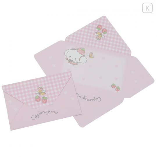 Japan Sanrio Mini Letter Set - Cogimyun / Strawberry - 2