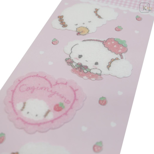 Japan Sanrio Fluffy Sticker - Cogimyun / Strawberry - 2