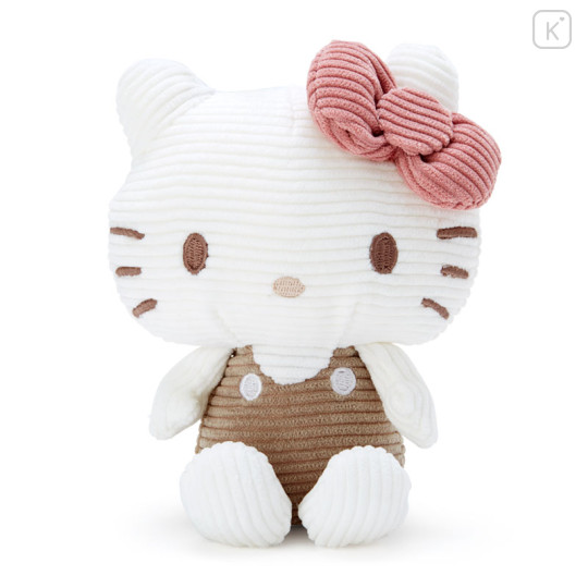 Japan Sanrio Sitting Plush - Hello Kitty : Corduroy - 1