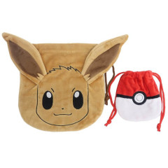 Japan Pokemon Drawstring Bag 2pcs Set - Eevee & Monster Ball