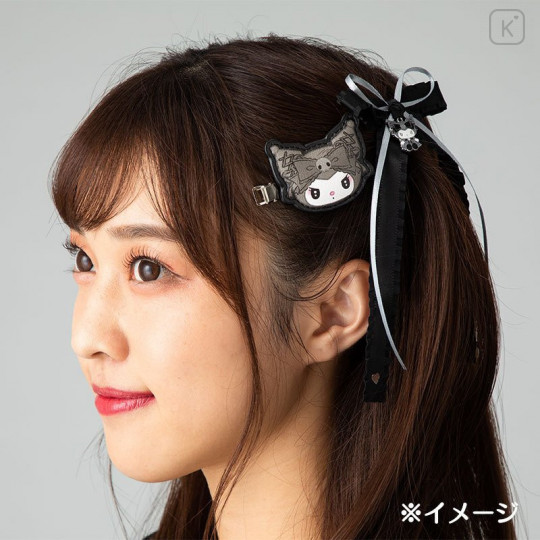 Japan Sanrio Hair Clip 2pcs - Kuromi / Midnight Melokuro - 6