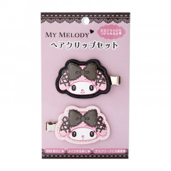 Japan Sanrio Hair Clip 2pcs - My Melody / Midnight Melokuro