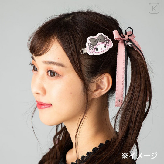 Japan Sanrio Hair Clip 2pcs - My Melody / Midnight Melokuro - 6