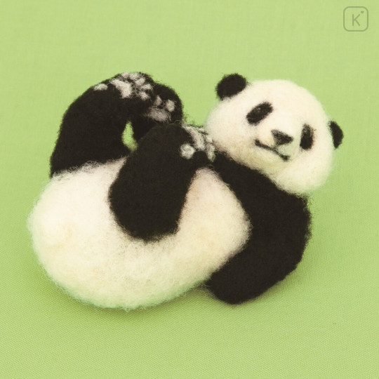Japan Hamanaka Wool Needle Felting Kit - Naughty Panda - 1