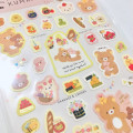 Japan San-X Sticker Sheet - Rilakkuma / Marche / Pink - 2