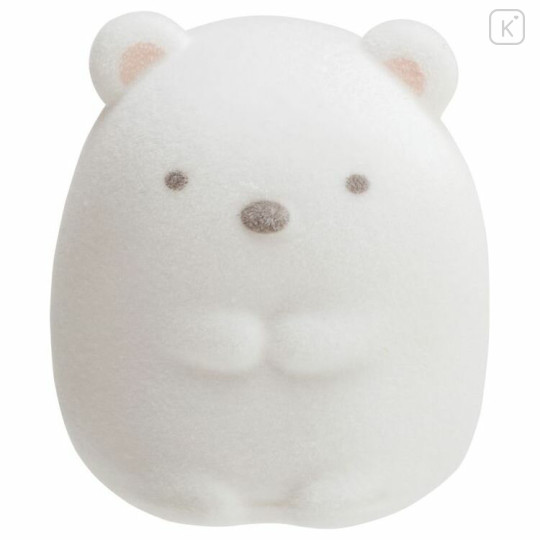 Japan San-X Sumikko Gurashi Petit Collection Mascot - Shirokuma Polar Bear Flocked - 1