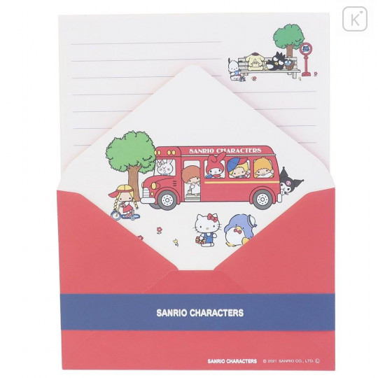 Japan Sanrio Letter Envelope Set - Sanrio Characters / Tourist Bus - 1