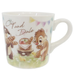 Japan Disney Ceramic Mug - Chip & Dale / Sunny Days