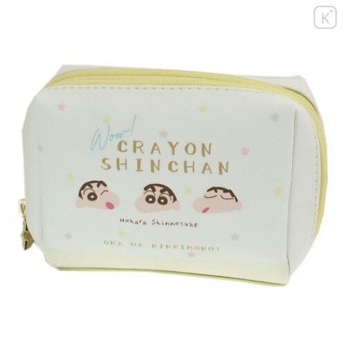 Japan Crayon Shin Chan Pouch - Shinnosuke White / Yellow - 1