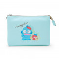 Japan Sanrio 3 Pocket Pouch - Hangyodon / Happiness - 1