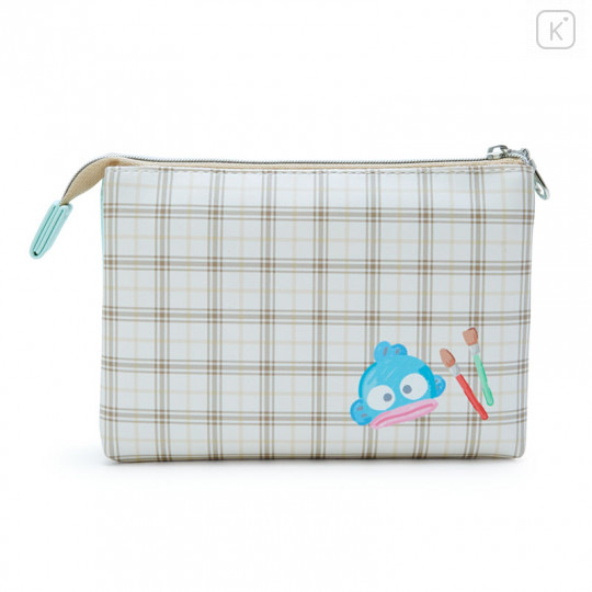 Japan Sanrio 3 Pocket Pouch - Hangyodon / Happiness - 2