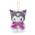 Japan Sanrio Keychain Plush - Kuromi : Ribbon - 1