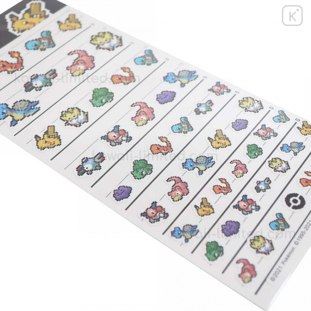 Stickers Set Pikachu 4 Sizes Pokémon Pixel Art - Meccha Japan