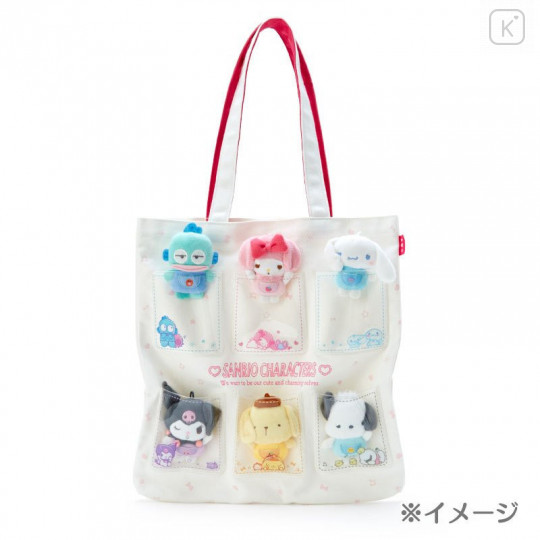 Japan Sanrio Tote Bag with Pocket - Sanrio Pocket Story - 5
