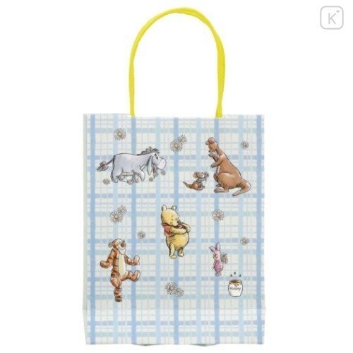 Japan Disney Stickers with Mini Paper Bag - Winnie The Pooh / Blue - 7