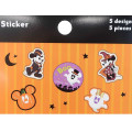 Japan Disney Flake Sticker Pack - Mickey & Minnie / Halloween Plump - 3