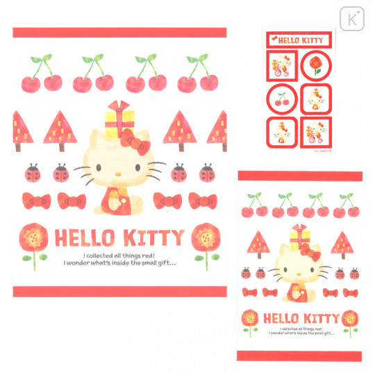 Japan Sanrio Stationery Letter Set - Hello Kitty / Red - 1