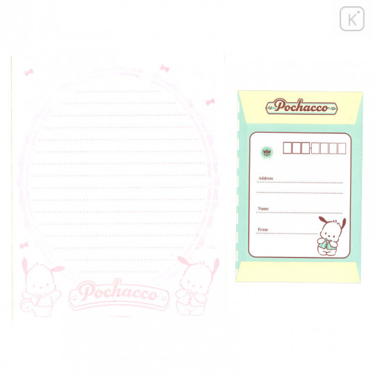 Japan Sanrio Stationery Letter Set - Pochacco / Mint Chocolate - 2