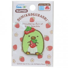 Japan Sumikko Gurashi Embroidery Iron-on Applique Patch - Penguin? Strawberry