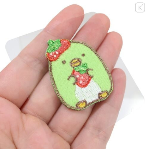 Japan Sumikko Gurashi Embroidery Iron-on Applique Patch - Penguin? Strawberry - 2