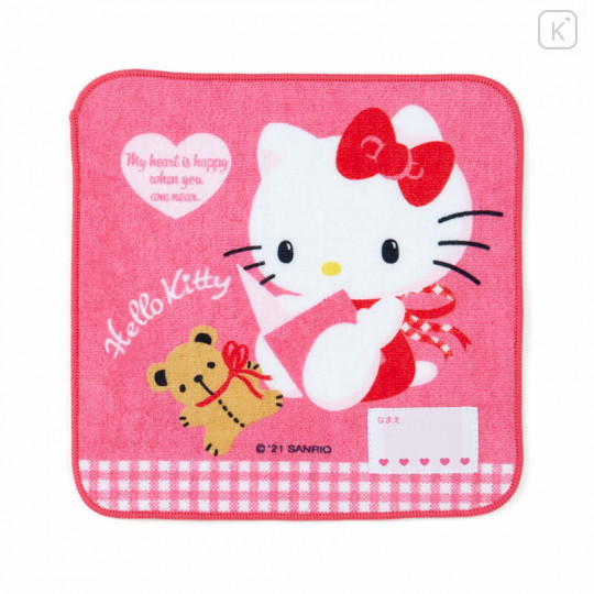 Japan Sanrio Petit Towel - Hello Kitty / Bear - 1