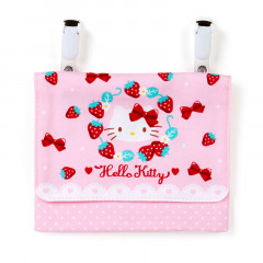 Japan Sanrio Pocket Pouch - Hello Kitty / Strawberry