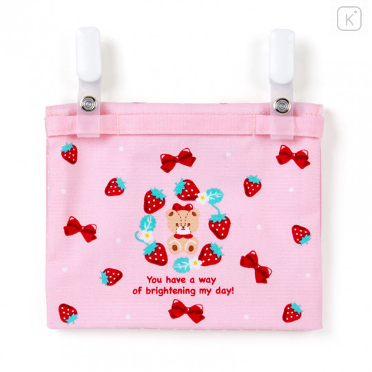 Japan Sanrio Pocket Pouch - Hello Kitty / Strawberry - 2