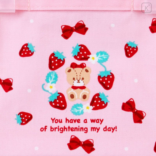 Japan Sanrio Pocket Pouch - Hello Kitty / Strawberry - 5
