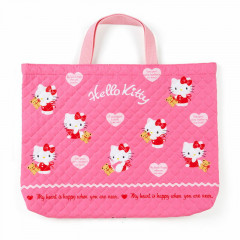 Japan Sanrio Quilting Handbag - Hello Kitty / Bear