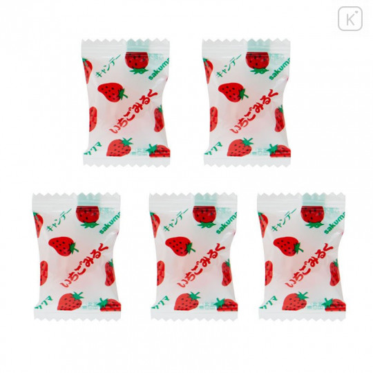 Japan Sanrio Strawberry Drawstring Bag - Hello Kitty / Sakuma - 4