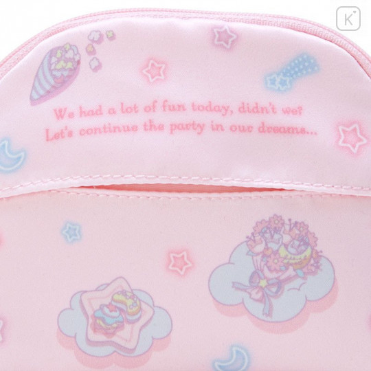 Japan Sanrio Round Pouch - Little Twin Stars / Party Dream - 5