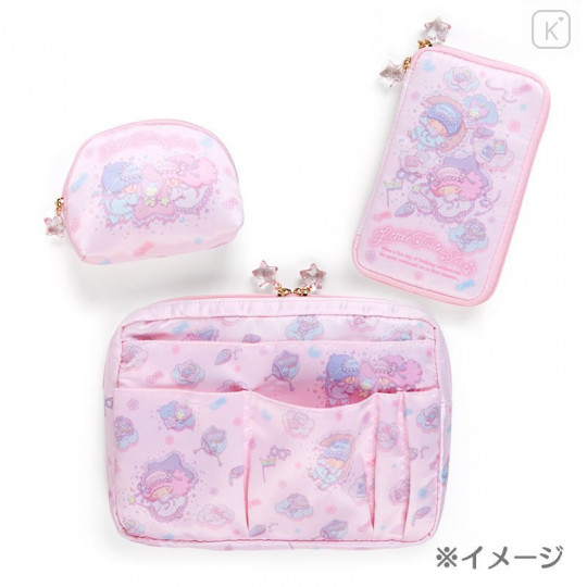 Japan Sanrio Round Pouch - Little Twin Stars / Party Dream - 6