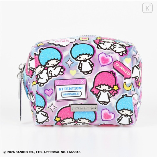 Japan Sanrio Skinnydip Makeup Pouch - Little Twin Stars : Pixel Art - 1