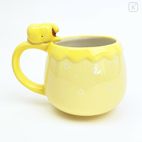 Japan Sanrio 3D Porcelain Mug with Nokkari Figure - Pompompurin : Light Yellow - 2