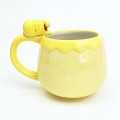Japan Sanrio 3D Porcelain Mug with Nokkari Figure - Pompompurin : Light Yellow - 2