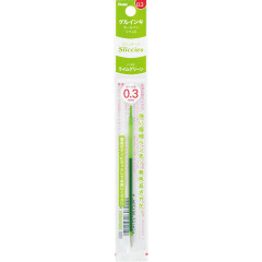 Japan Pentel XBGRN3 Ballpoint Pen Refill - 0.3mm Lime Green