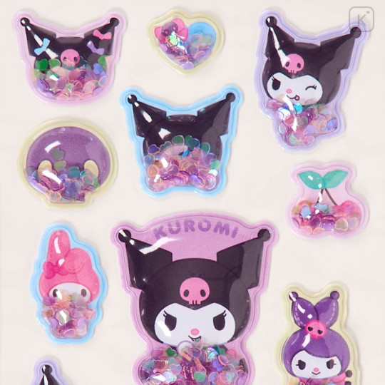 Japan Sanrio Shaker Stickers - Kuromi - 3