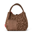 Japan Sanrio Rootote Deli V-Neck Tote Bag - Hello Kitty : Leo Brown - 2