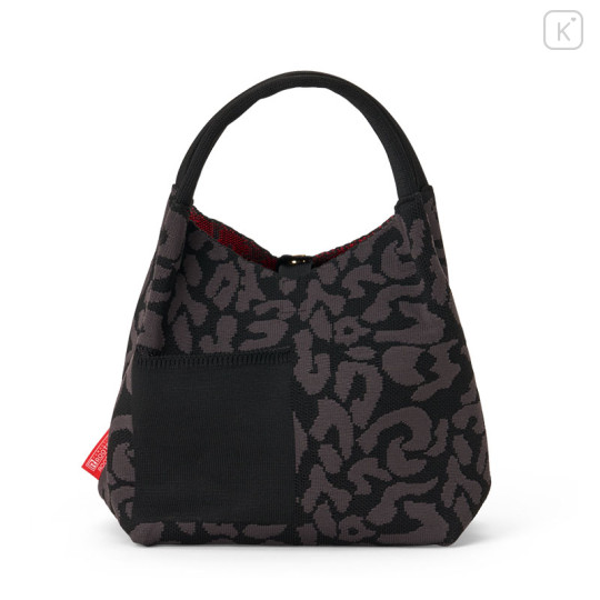 Japan Sanrio Rootote Deli V-Neck Tote Bag - Hello Kitty : Leo Black - 2