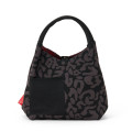 Japan Sanrio Rootote Deli V-Neck Tote Bag - Hello Kitty : Leo Black - 2