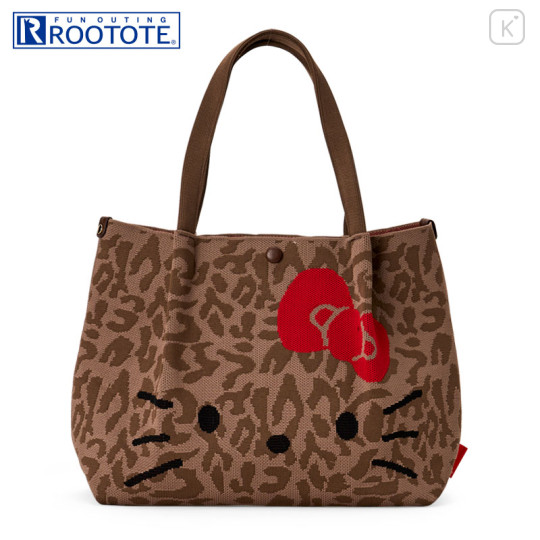 Japan Sanrio Rootote Deli Tote Bag - Hello Kitty : Leo Brown - 1