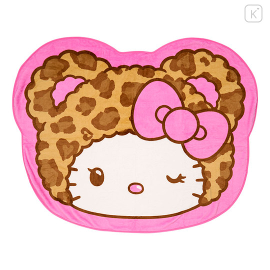 Japan Sanrio Original Face-Shaped Blanket - Hello Kitty : Brown - 1