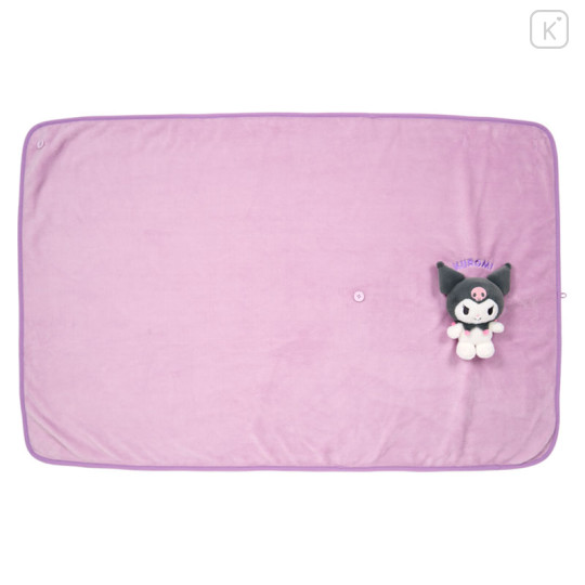 Japan Sanrio Original 2-Way Blanket - Kuromi - 1