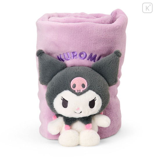 Japan Sanrio Original 2-Way Blanket - Kuromi - 2
