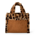 Japan Sanrio Original Square Boa 2-Way Bag - Hello Kitty : Brown - 3